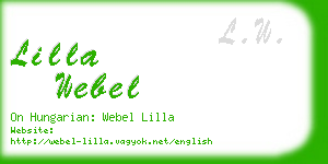 lilla webel business card